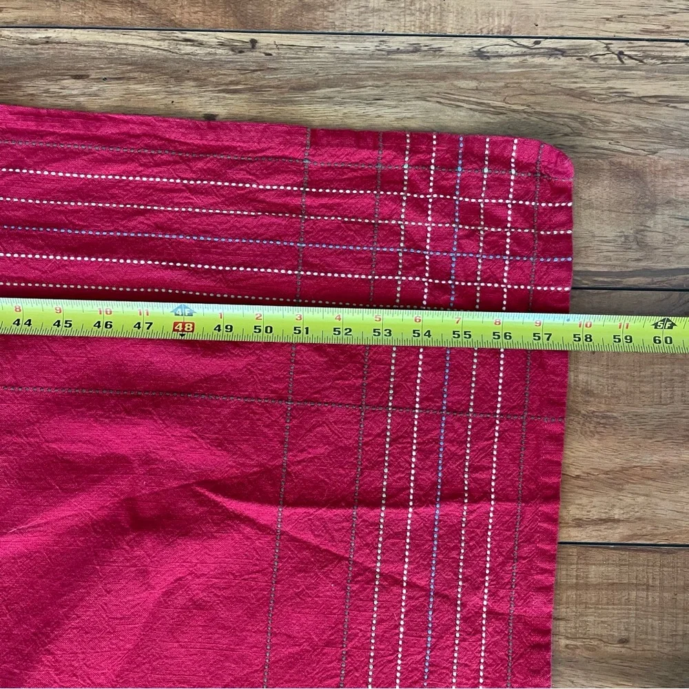 Target red holiday Christmas 100% cotton tablecloth - rectangle 58